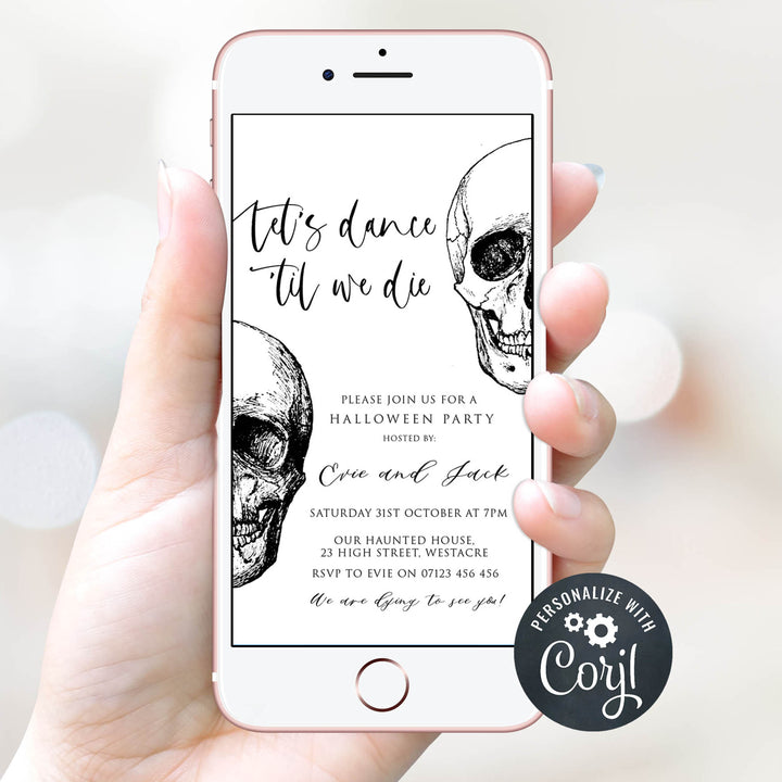halloween invitations, editable halloween invitations, printable halloween invitations, spooky halloween invitations