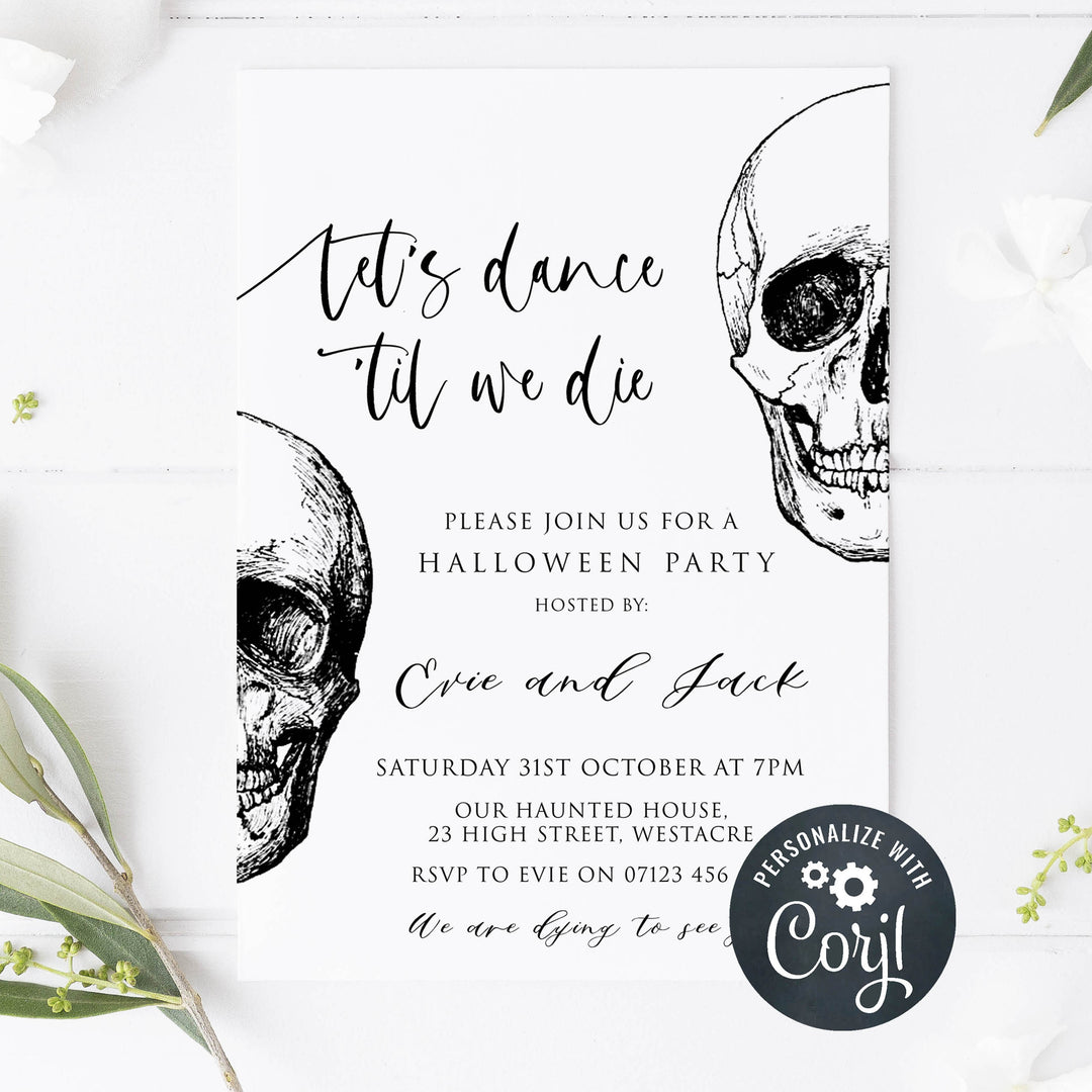 halloween invitations, editable halloween invitations, printable halloween invitations, spooky halloween invitations