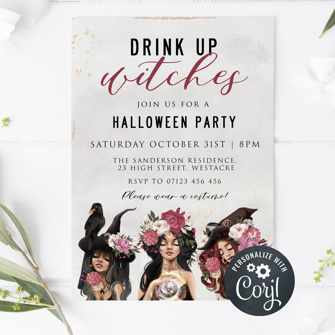 halloween invitations, editable halloween invitations, printable halloween invitations, spooky halloween invitations