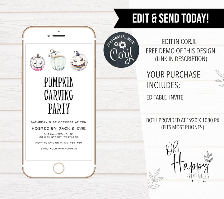 halloween invitations, editable halloween invitations, printable halloween invitations, spooky halloween invitations