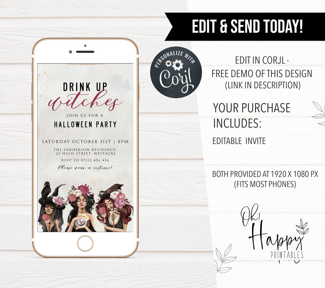 halloween invitations, editable halloween invitations, printable halloween invitations, spooky halloween invitations