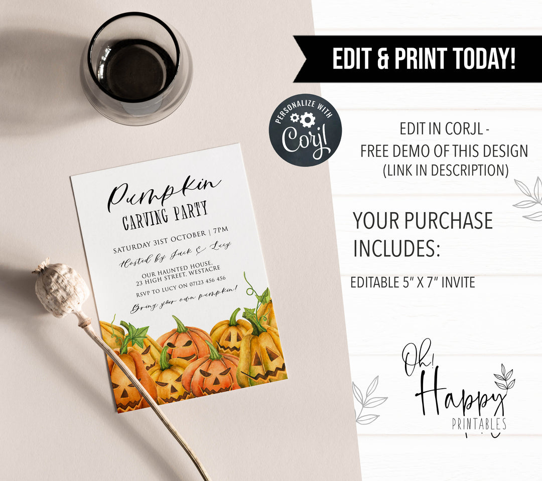 halloween invitations, editable halloween invitations, printable halloween invitations, spooky halloween invitations