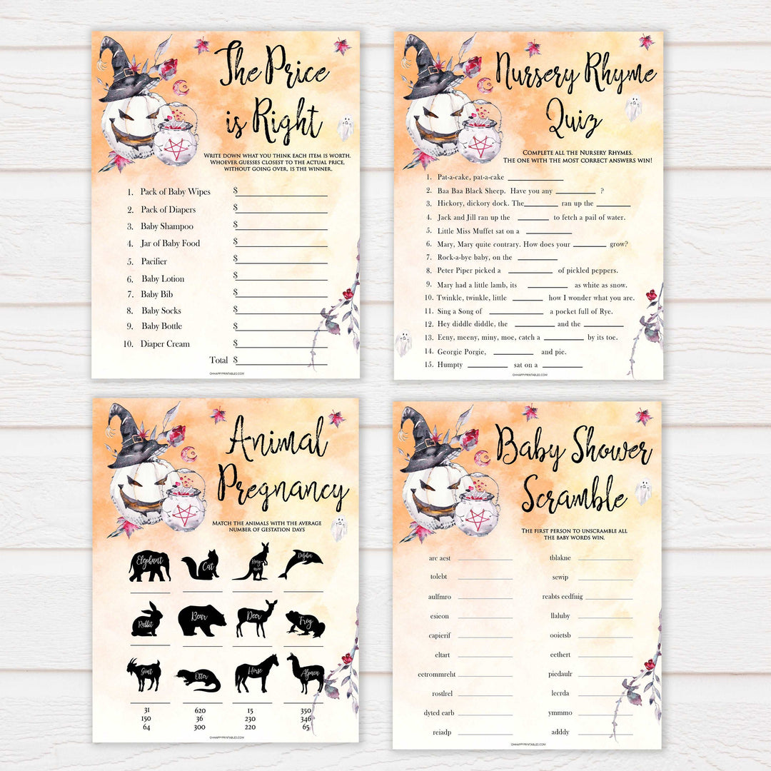 Halloween pumpkin baby games, 10 baby shower games bundle baby games, printable baby games, best baby games, top baby games halloween baby shower, halloween baby ideas, best baby games