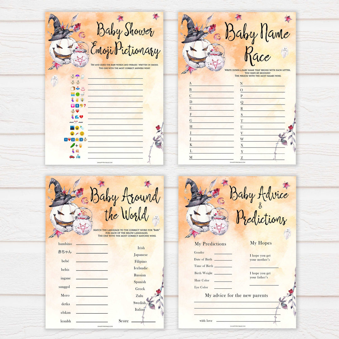Halloween pumpkin baby games, 10 baby shower games bundle baby games, printable baby games, best baby games, top baby games halloween baby shower, halloween baby ideas, best baby games