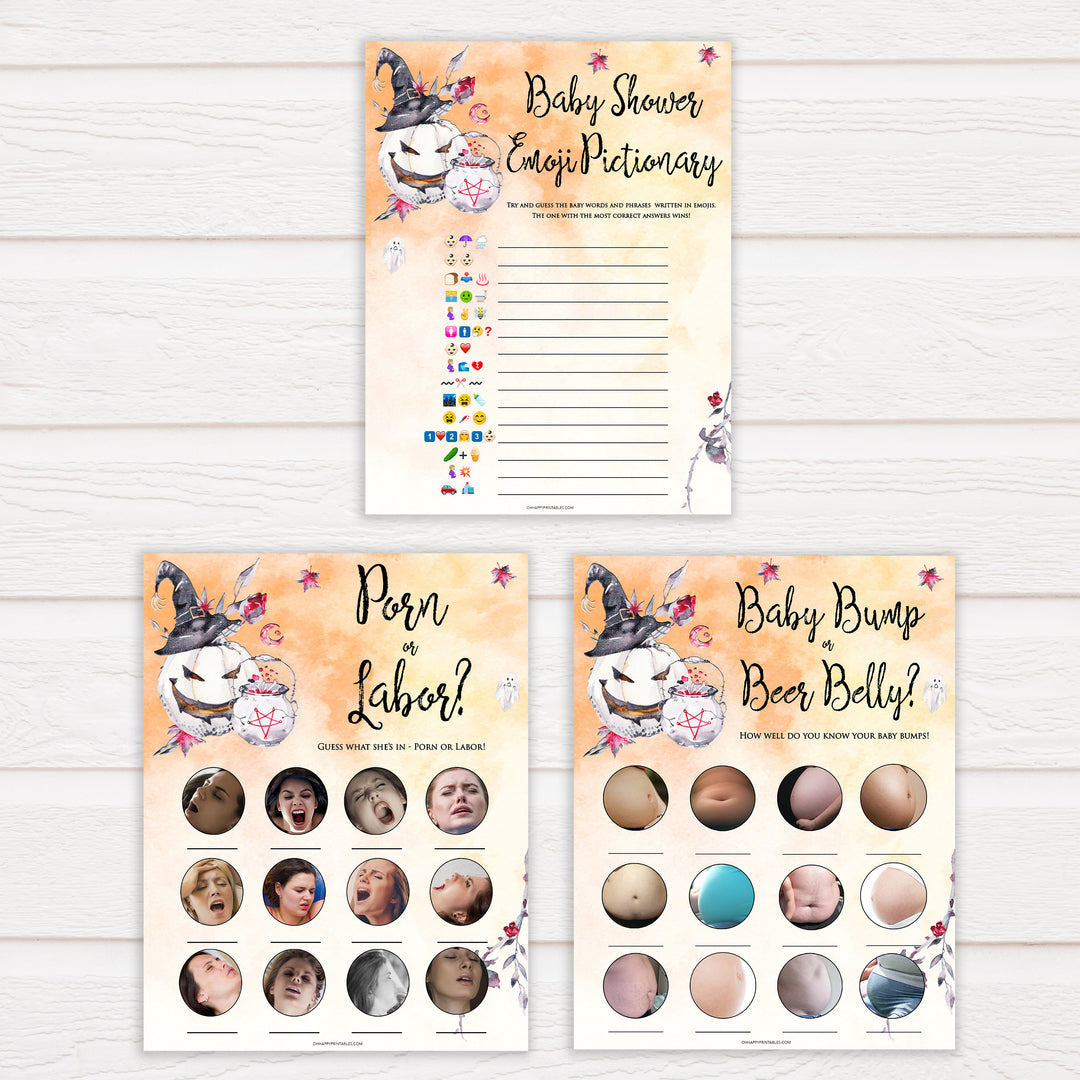 Halloween pumpkin baby games, 7 baby shower games bundle baby games, printable baby games, best baby games, top baby games halloween baby shower, halloween baby ideas, best baby games