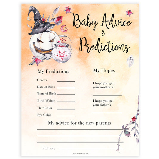 Halloween pumpkin baby games, baby advice and predictions baby games, printable baby games, best baby games, top baby games halloween baby shower, halloween baby ideas, best baby games