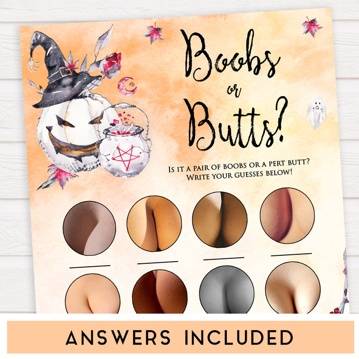 Halloween pumpkin baby games, boobs or butts baby games, printable baby games, best baby games, top baby games halloween baby shower, halloween baby ideas, best baby games