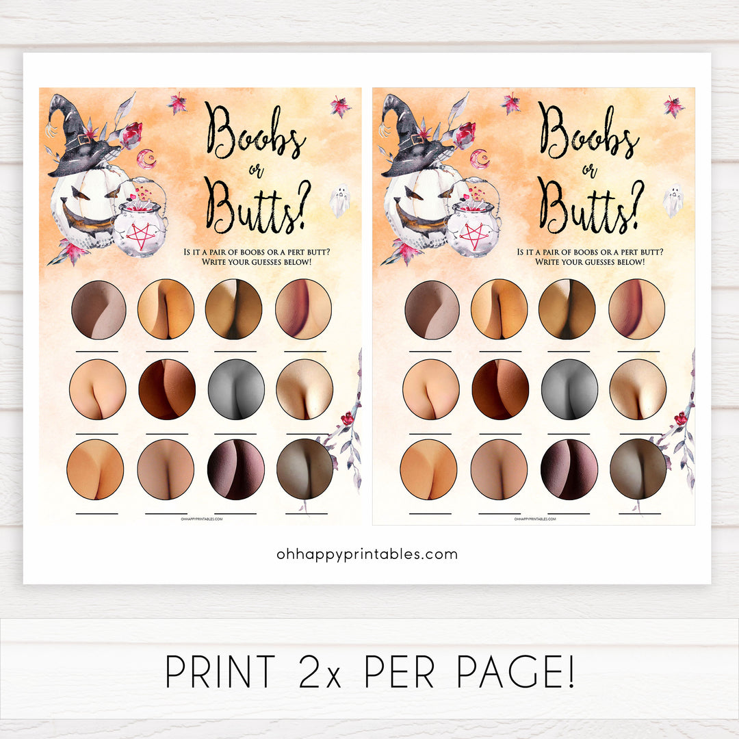 Halloween pumpkin baby games, boobs or butts baby games, printable baby games, best baby games, top baby games halloween baby shower, halloween baby ideas, best baby games