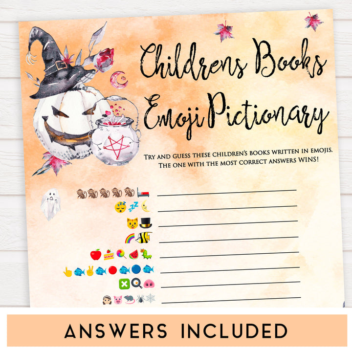 Halloween pumpkin baby games, childrens books emoji pictionary baby games, printable baby games, best baby games, top baby games halloween baby shower, halloween baby ideas, best baby games