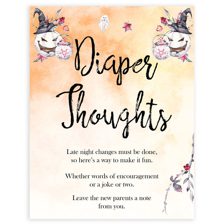 Halloween pumpkin baby games, diaper thoughts baby games, printable baby games, best baby games, top baby games halloween baby shower, halloween baby ideas, best baby games