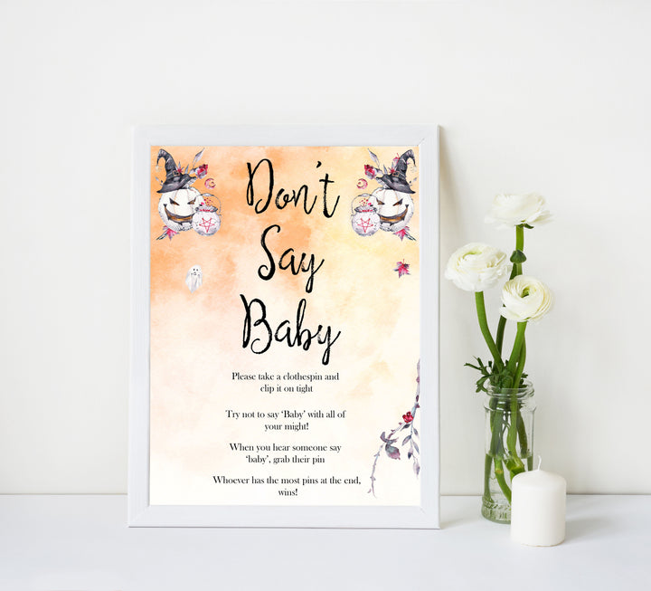 Halloween pumpkin baby games, dont say baby baby games, printable baby games, best baby games, top baby games halloween baby shower, halloween baby ideas, best baby games