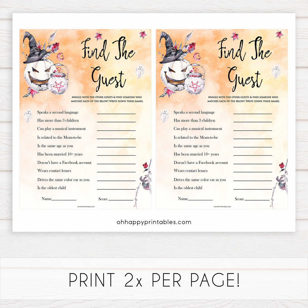 Halloween pumpkin baby games, find the guest baby games, printable baby games, best baby games, top baby games halloween baby shower, halloween baby ideas, best baby games