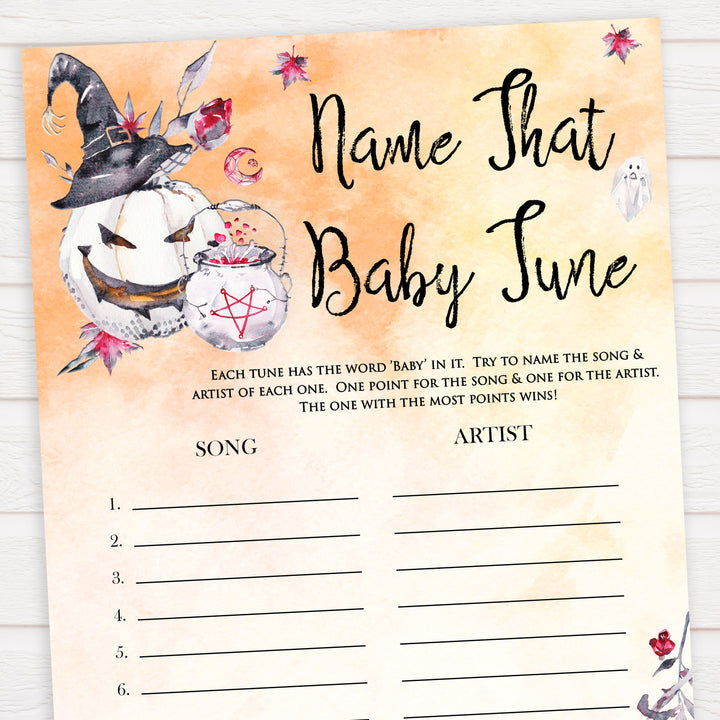 Halloween pumpkin baby games, name that baby tune baby games, printable baby games, best baby games, top baby games halloween baby shower, halloween baby ideas, best baby games
