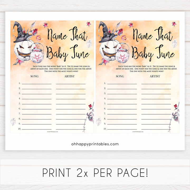 Halloween pumpkin baby games, name that baby tune baby games, printable baby games, best baby games, top baby games halloween baby shower, halloween baby ideas, best baby games