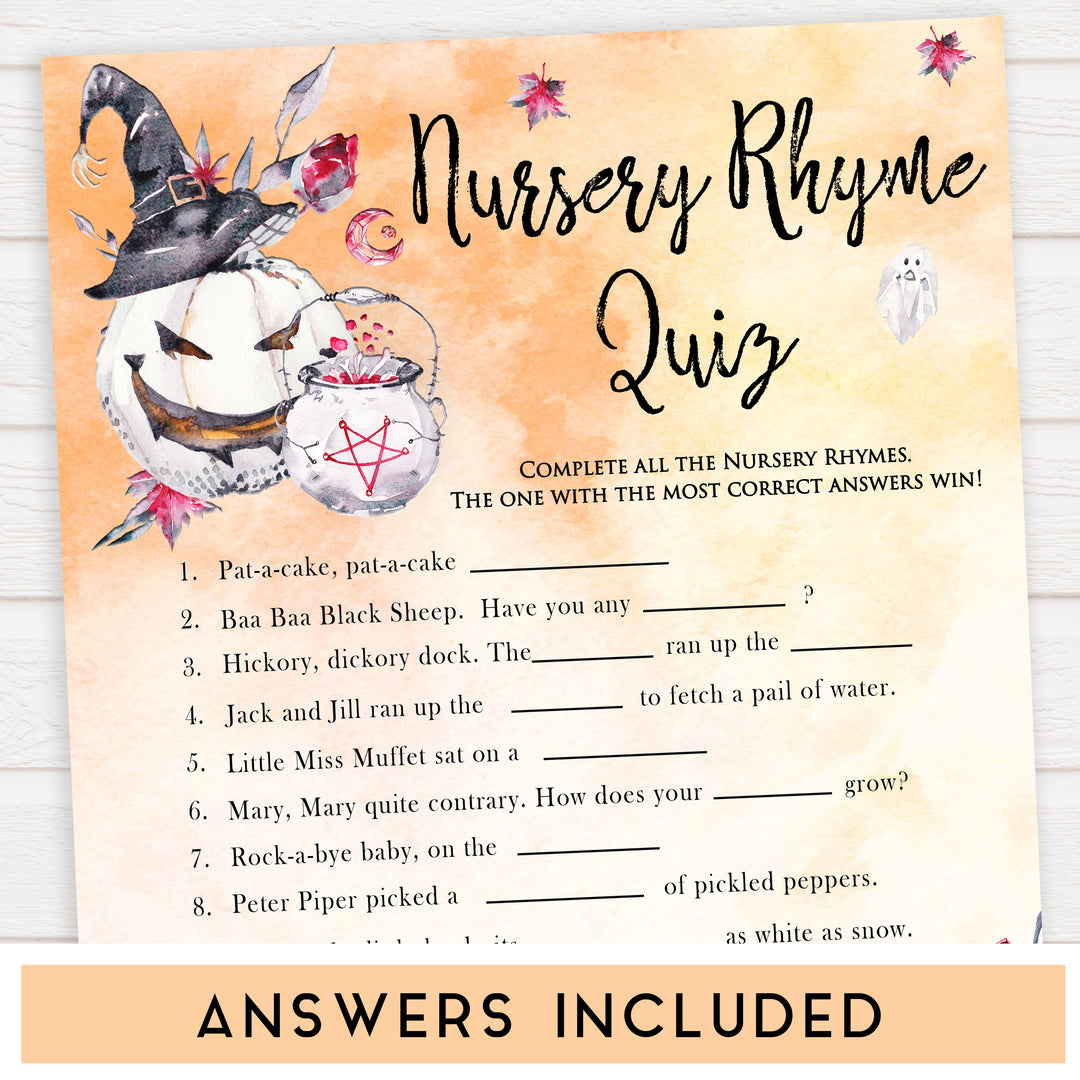 Halloween pumpkin baby games, nursery rhyme quiz baby games, printable baby games, best baby games, top baby games halloween baby shower, halloween baby ideas, best baby games