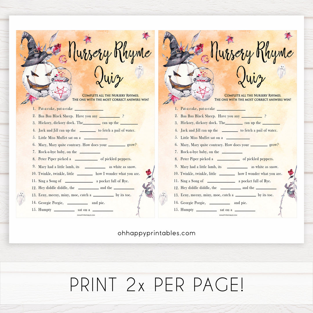 Halloween pumpkin baby games, nursery rhyme quiz baby games, printable baby games, best baby games, top baby games halloween baby shower, halloween baby ideas, best baby games