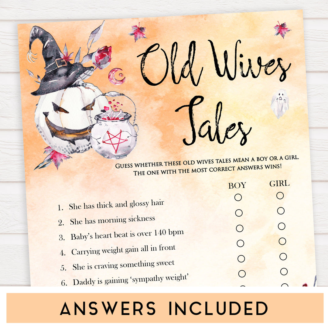 Halloween pumpkin baby games, Old Wives Tales baby games, printable baby games, best baby games, top baby games halloween baby shower, halloween baby ideas, best baby games