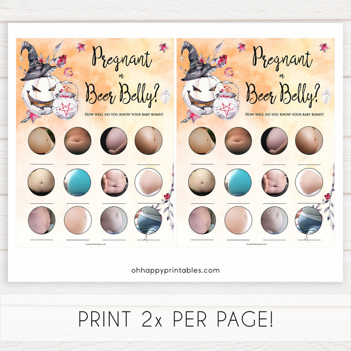 Halloween pumpkin baby games, pregnant or beer belly baby games, printable baby games, best baby games, top baby games halloween baby shower, halloween baby ideas, best baby games