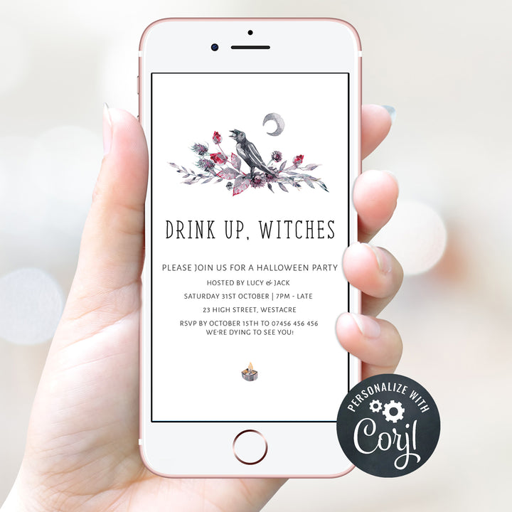 halloween invitations, editable halloween invitations, printable halloween invitations, spooky halloween invitations