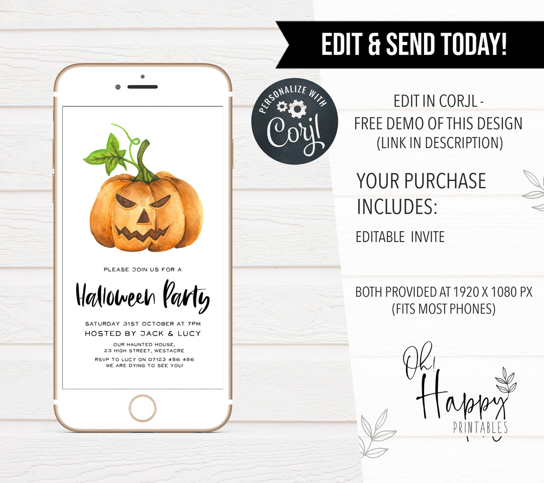 halloween invitations, editable halloween invitations, printable halloween invitations, spooky halloween invitations