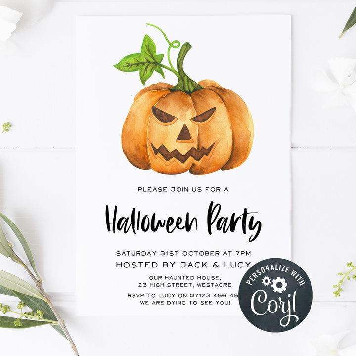 halloween invitations, editable halloween invitations, printable halloween invitations, spooky halloween invitations