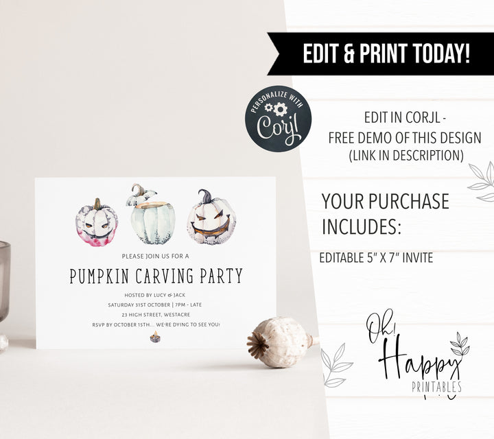 halloween invitations, editable halloween invitations, printable halloween invitations, spooky halloween invitations