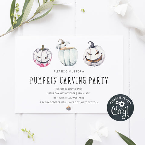 halloween invitations, editable halloween invitations, printable halloween invitations, spooky halloween invitations