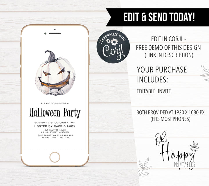 halloween invitations, editable halloween invitations, printable halloween invitations, spooky halloween invitations