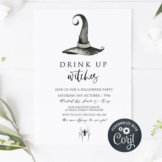 halloween invitations, editable halloween invitations, printable halloween invitations, spooky halloween invitations