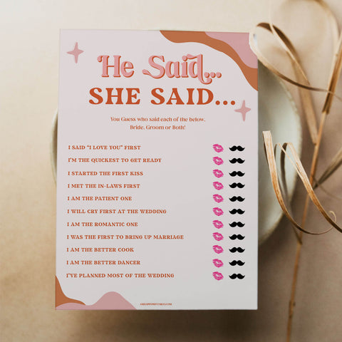 6 bridal shower games, retro 70s bridal shower, printable bridal shower games, 70s modern bridal shower, popular bridal shower games