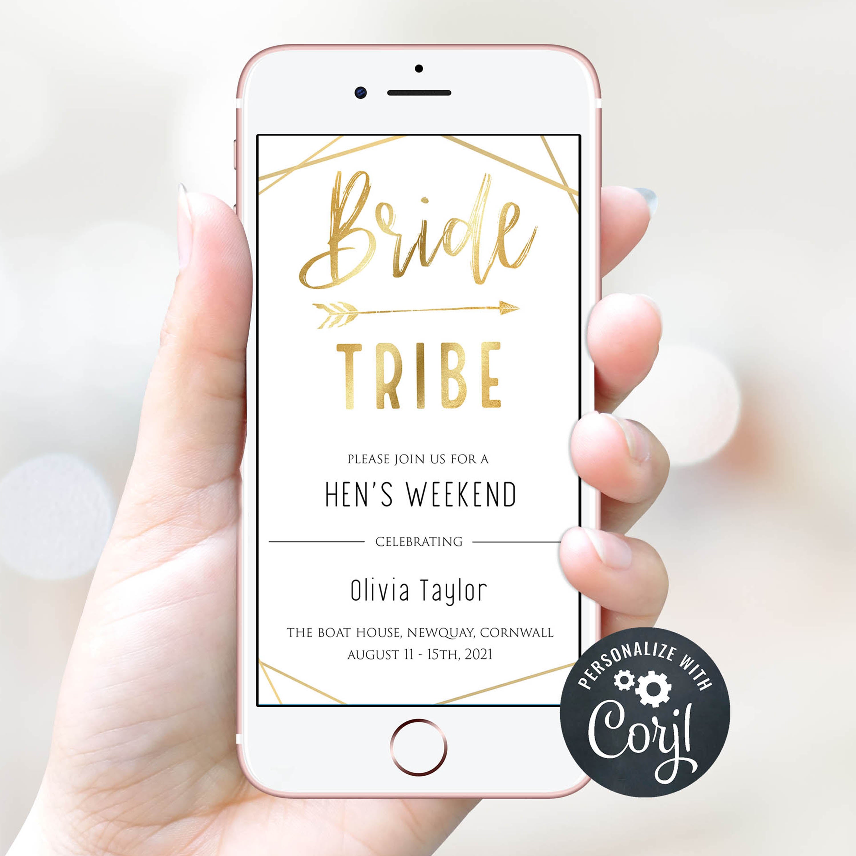 bride tribe bachelorette invitations, printable bachelorette invitations, editable bachelorette invitations, bride tribe bridal theme