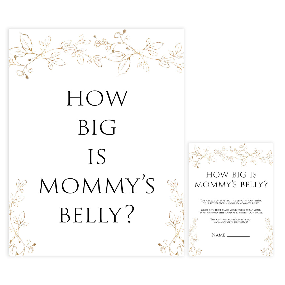 how big is mommys belly game, Printable baby shower games, gold leaf baby games, baby shower games, fun baby shower ideas, top baby shower ideas, gold leaf baby shower, baby shower games, fun gold leaf baby shower ideas