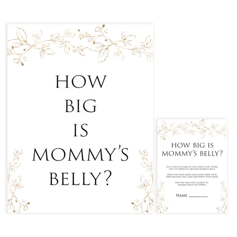 how big is mommys belly game, Printable baby shower games, gold leaf baby games, baby shower games, fun baby shower ideas, top baby shower ideas, gold leaf baby shower, baby shower games, fun gold leaf baby shower ideas