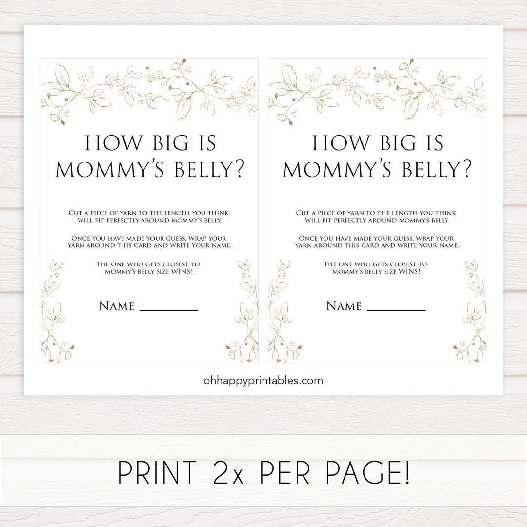 how big is mommys belly game, Printable baby shower games, gold leaf baby games, baby shower games, fun baby shower ideas, top baby shower ideas, gold leaf baby shower, baby shower games, fun gold leaf baby shower ideas