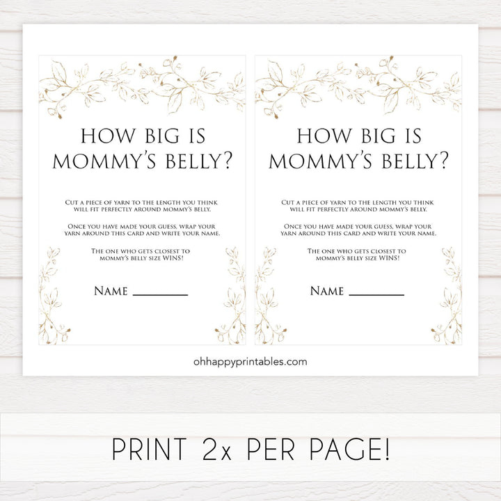 how big is mommys belly game, Printable baby shower games, gold leaf baby games, baby shower games, fun baby shower ideas, top baby shower ideas, gold leaf baby shower, baby shower games, fun gold leaf baby shower ideas