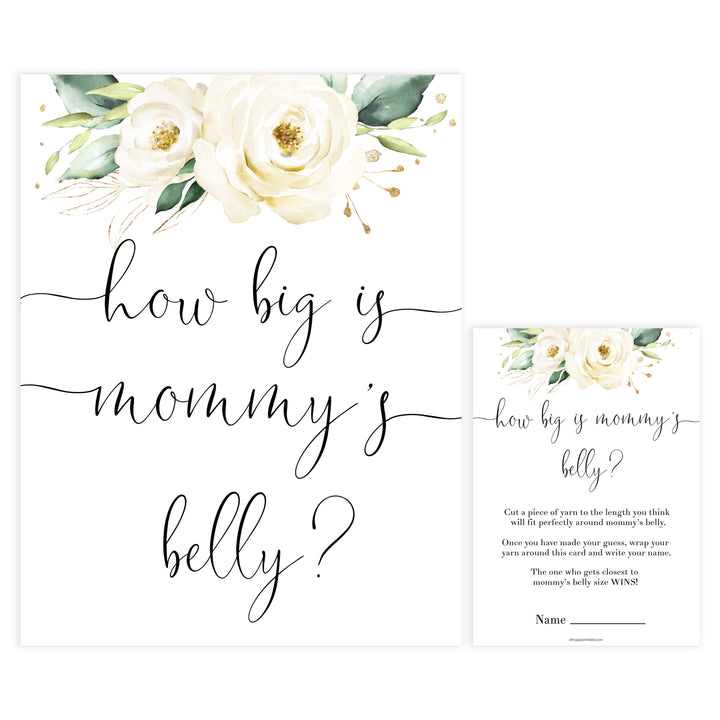 how big is mommys belly baby game, Printable baby shower games, shite floral baby games, baby shower games, fun baby shower ideas, top baby shower ideas, floral baby shower, baby shower games, fun floral baby shower ideas