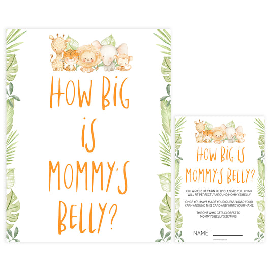 how big is mommys belly game, Printable baby shower games, safari animals baby games, baby shower games, fun baby shower ideas, top baby shower ideas, safari animals baby shower, baby shower games, fun baby shower ideas