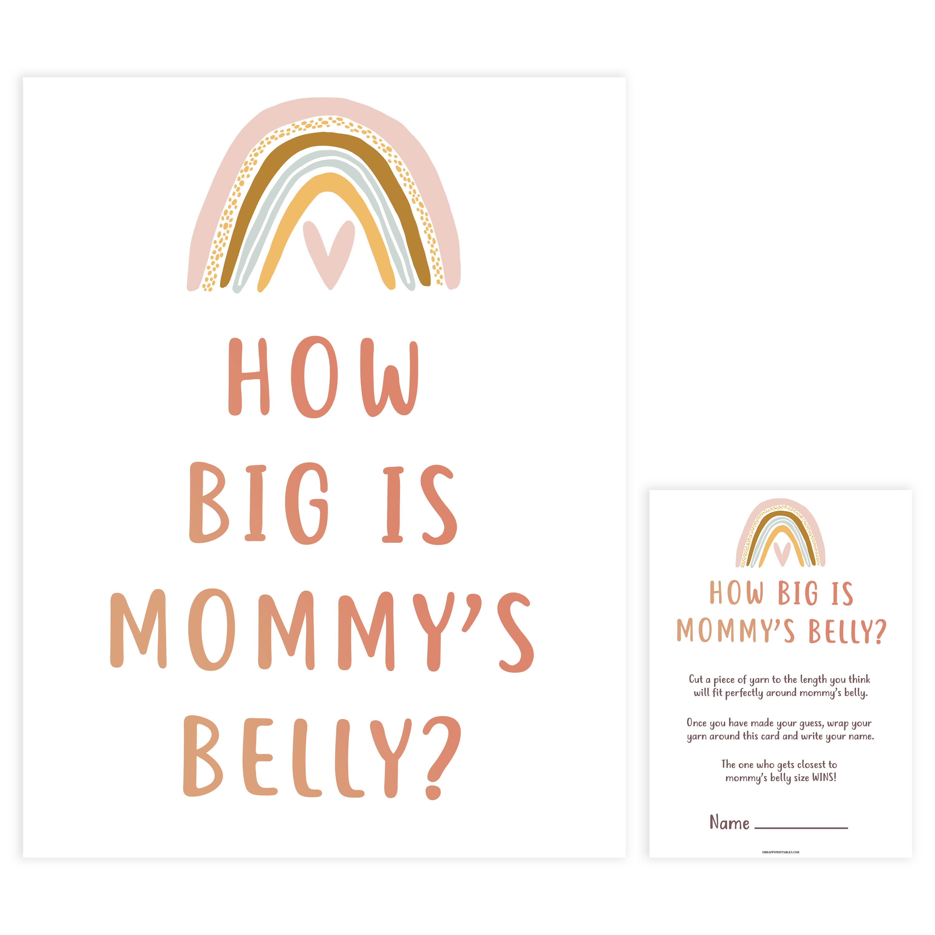 how big is mommys belly game, Printable baby shower games, boho rainbow baby games, baby shower games, fun baby shower ideas, top baby shower ideas, boho rainbow baby shower, baby shower games, fun boho rainbow baby shower ideas