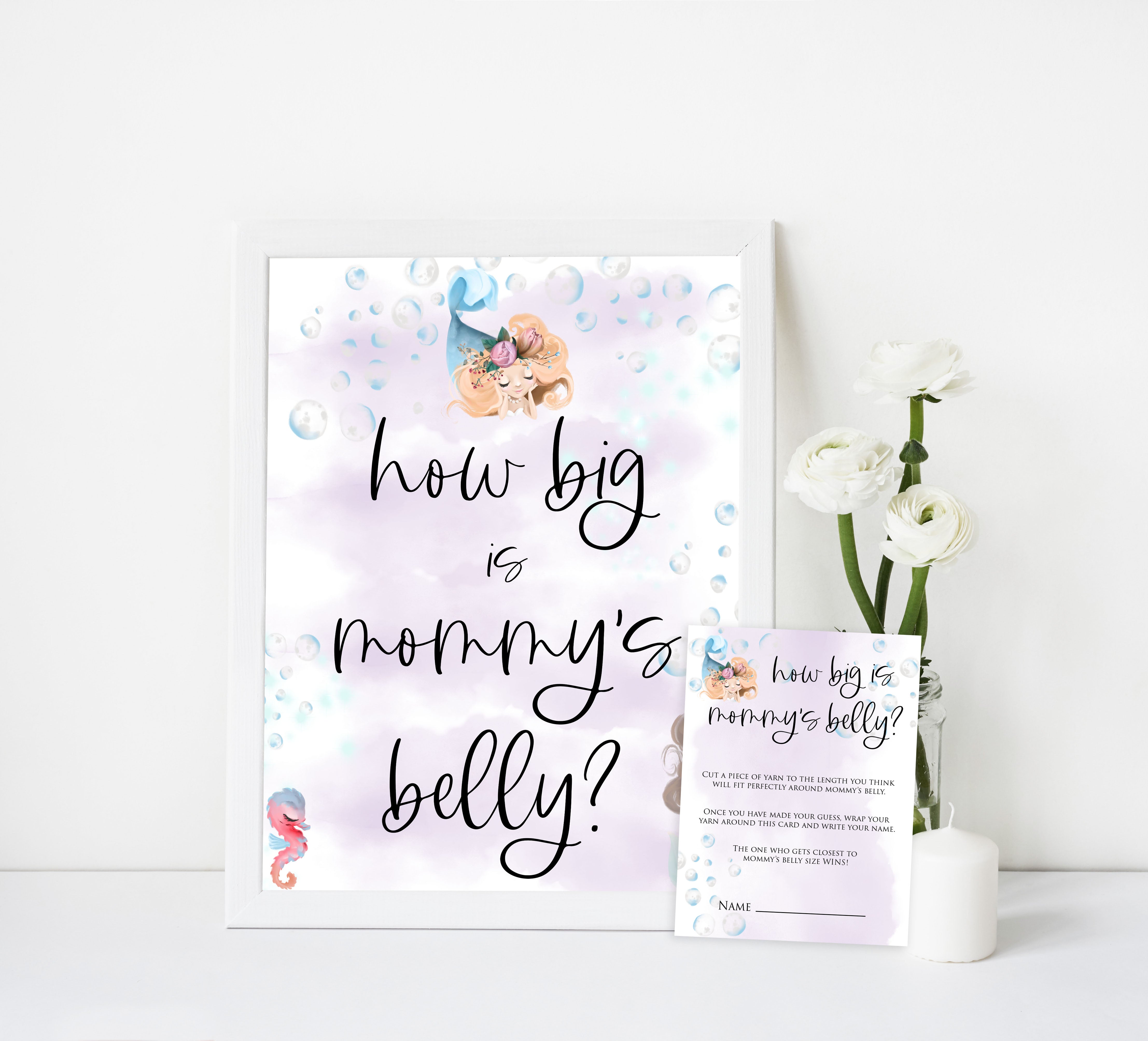how big is mommys belly game, Printable baby shower games, little mermaid baby games, baby shower games, fun baby shower ideas, top baby shower ideas, little mermaid baby shower, baby shower games, pink hearts baby shower ideas