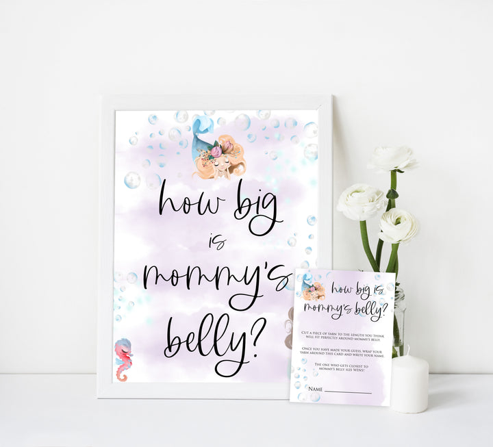 how big is mommys belly game, Printable baby shower games, little mermaid baby games, baby shower games, fun baby shower ideas, top baby shower ideas, little mermaid baby shower, baby shower games, pink hearts baby shower ideas