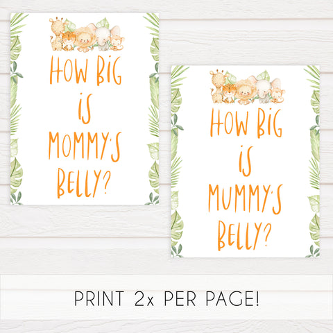 how big is mommys belly game, Printable baby shower games, safari animals baby games, baby shower games, fun baby shower ideas, top baby shower ideas, safari animals baby shower, baby shower games, fun baby shower ideas