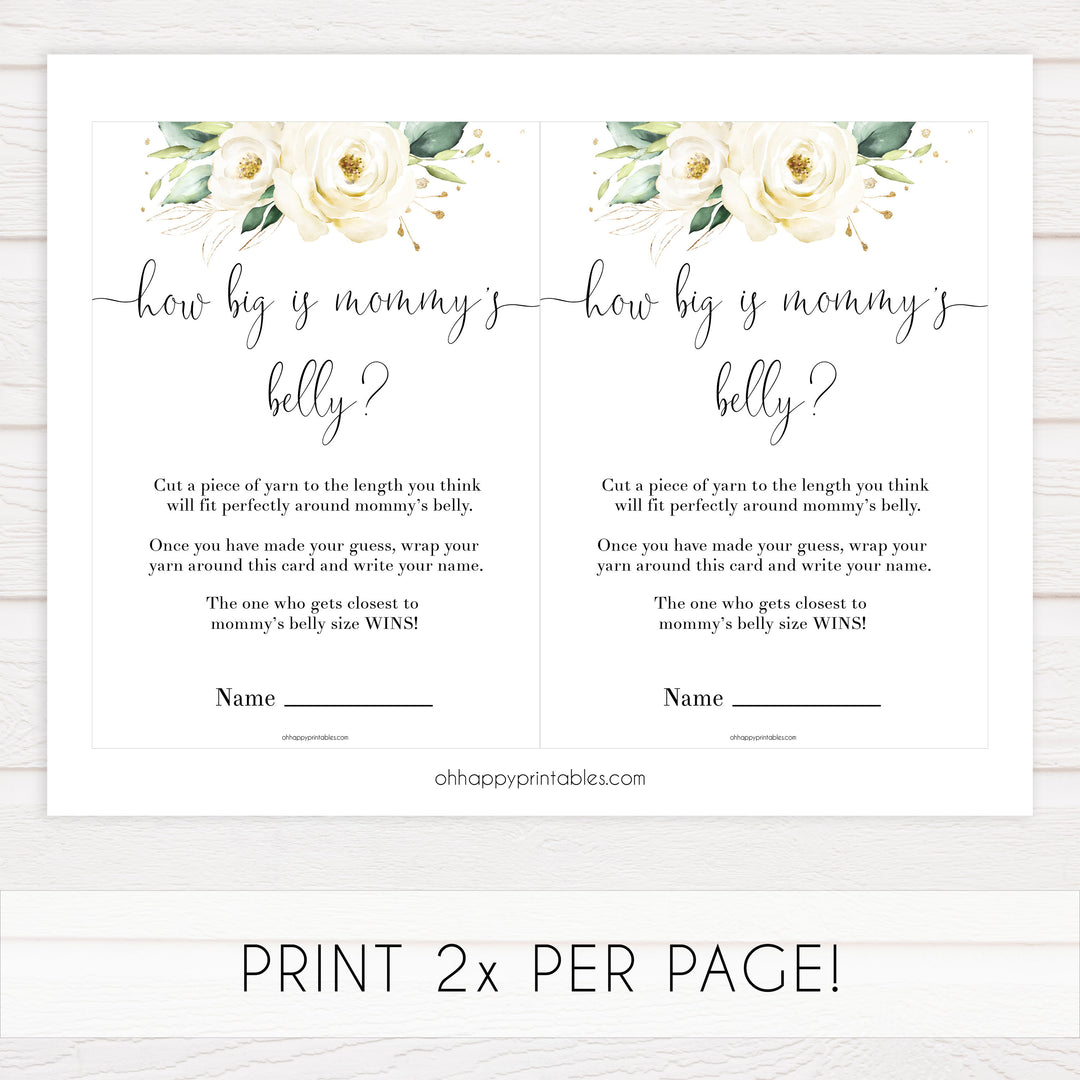 how big is mommys belly baby game, Printable baby shower games, shite floral baby games, baby shower games, fun baby shower ideas, top baby shower ideas, floral baby shower, baby shower games, fun floral baby shower ideas