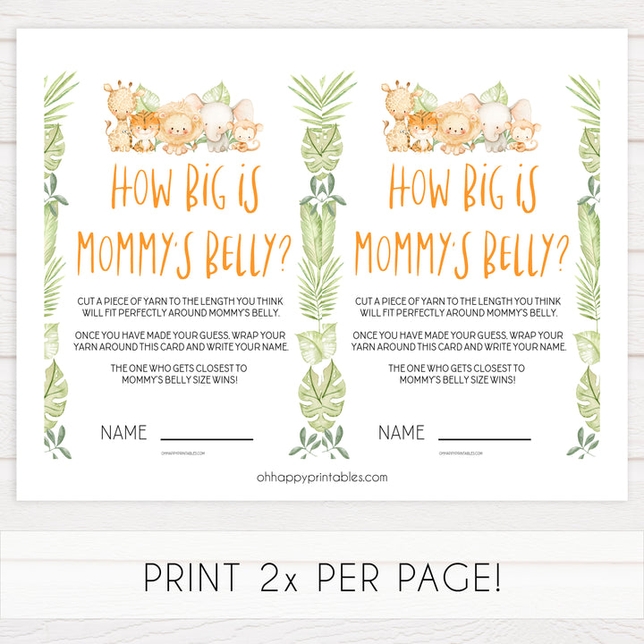 how big is mommys belly game, Printable baby shower games, safari animals baby games, baby shower games, fun baby shower ideas, top baby shower ideas, safari animals baby shower, baby shower games, fun baby shower ideas