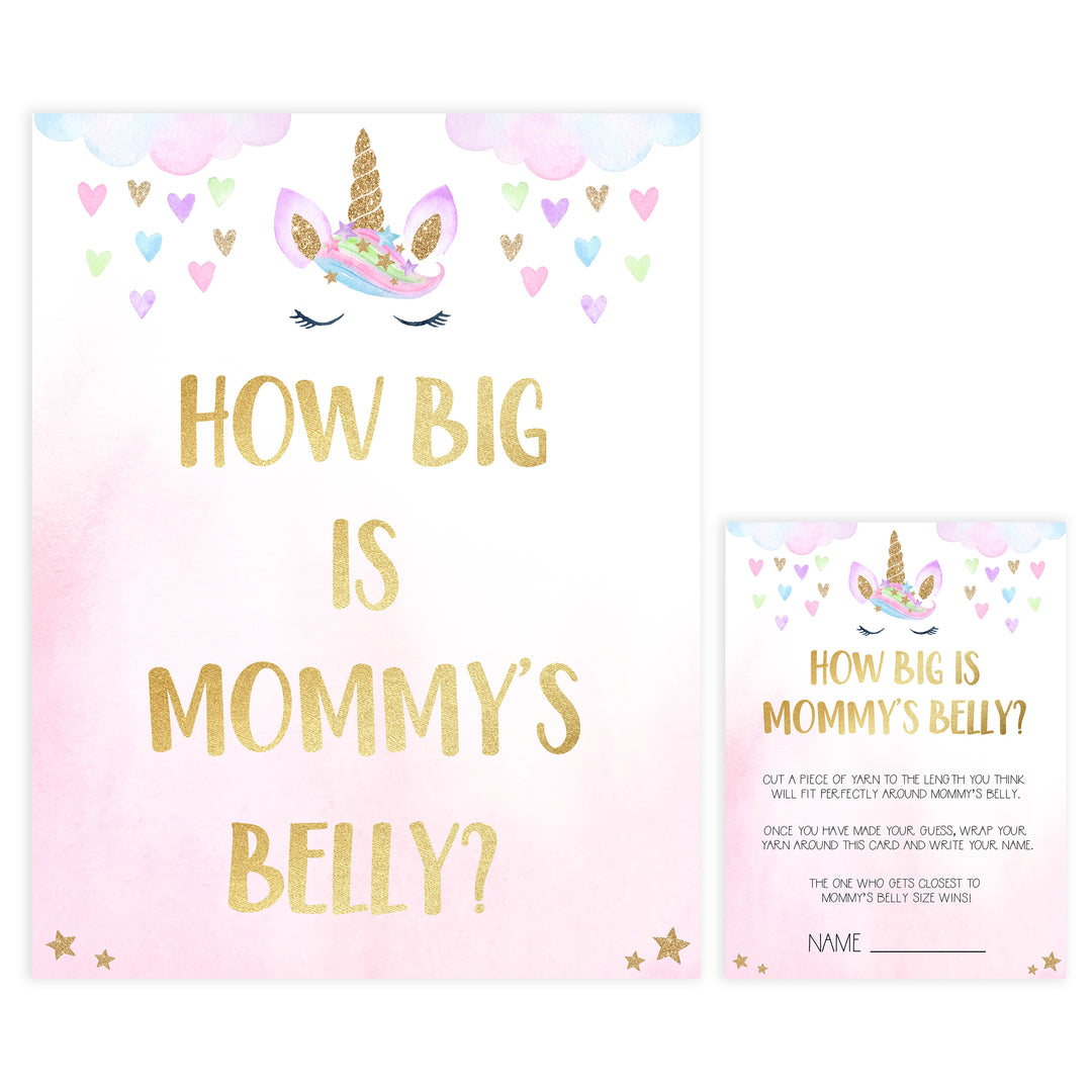 how big is mommys belly game, Printable baby shower games, unicorn baby games, baby shower games, fun baby shower ideas, top baby shower ideas, unicorn baby shower, baby shower games, fun unicorn baby shower ideas