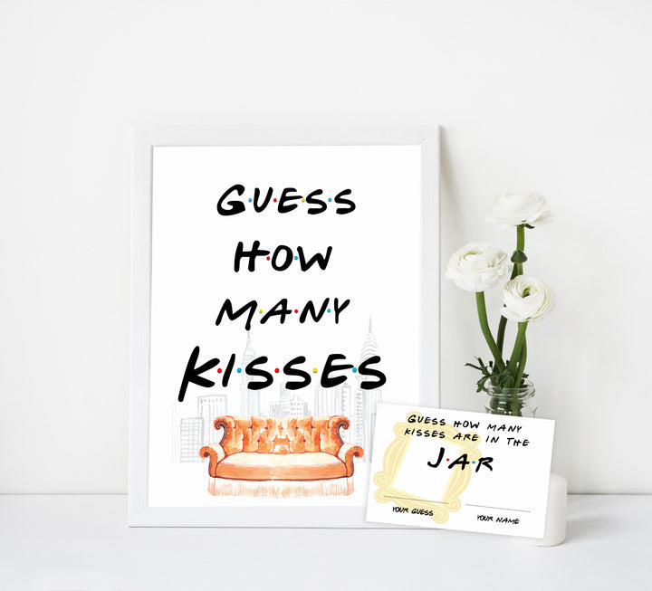 how many kisses bridal game, Printable bridal shower games, friends bridal shower, friends bridal shower games, fun bridal shower games, bridal shower game ideas, friends bridal shower