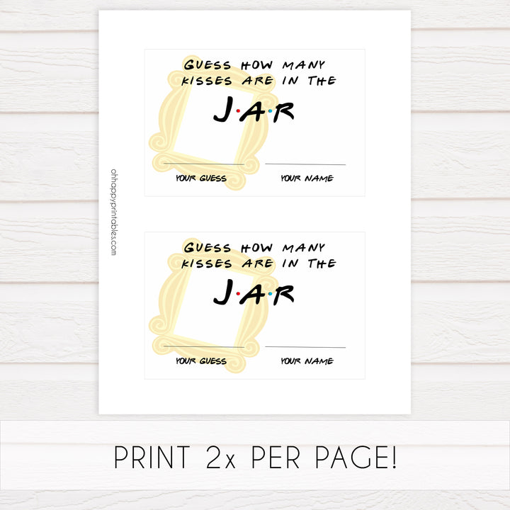 how many kisses bridal game, Printable bridal shower games, friends bridal shower, friends bridal shower games, fun bridal shower games, bridal shower game ideas, friends bridal shower