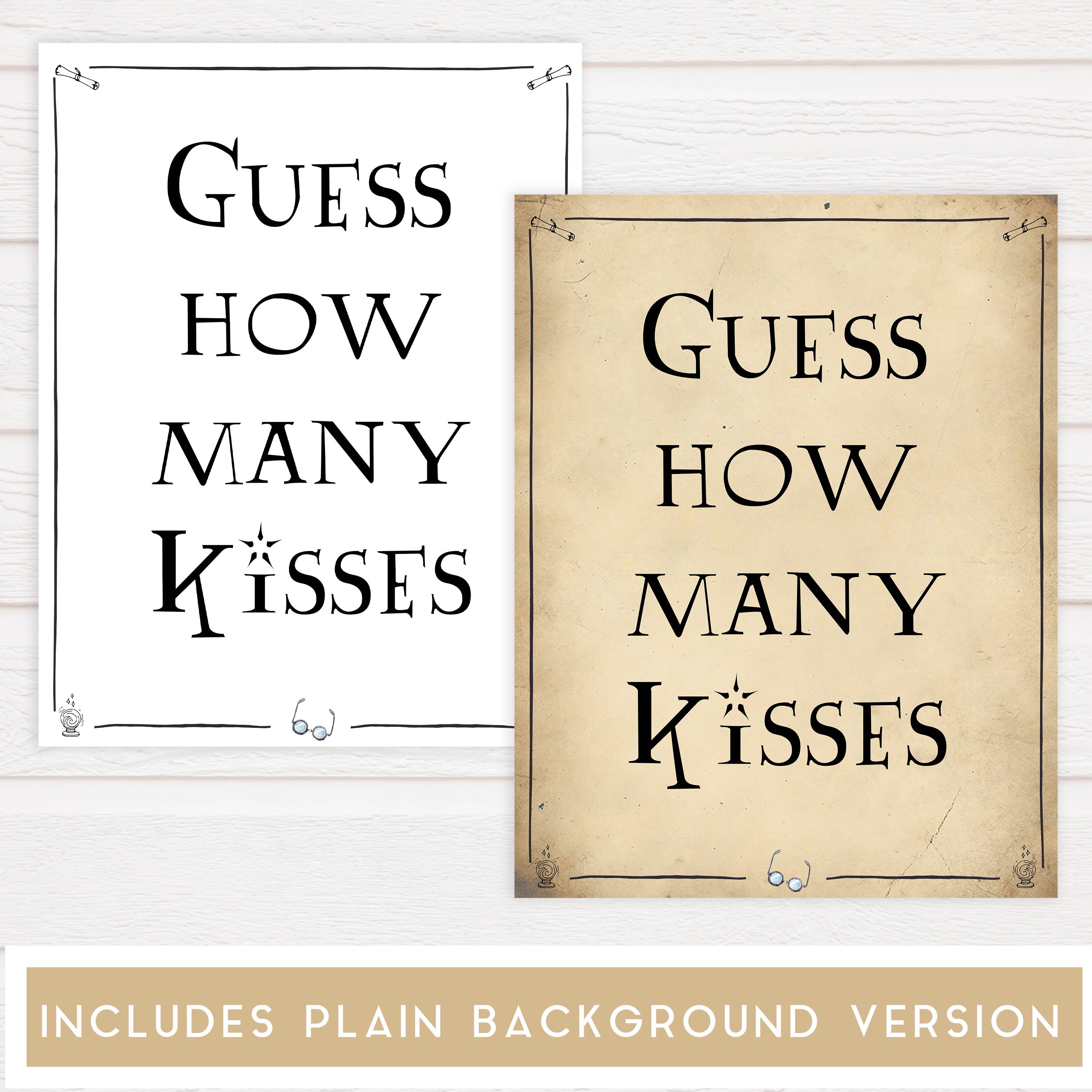 guess how many kisses game, bridal guess the kisses game, Printable bridal shower games, Harry potter bridal shower, Harry Potter bridal shower games, fun bridal shower games, bridal shower game ideas, Harry Potter bridal shower