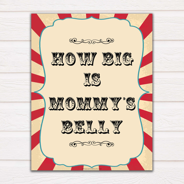 Circus how big is mommys belly baby shower games, circus baby games, carnival baby games, printable baby games, fun baby games, popular baby games, carnival baby shower, carnival theme