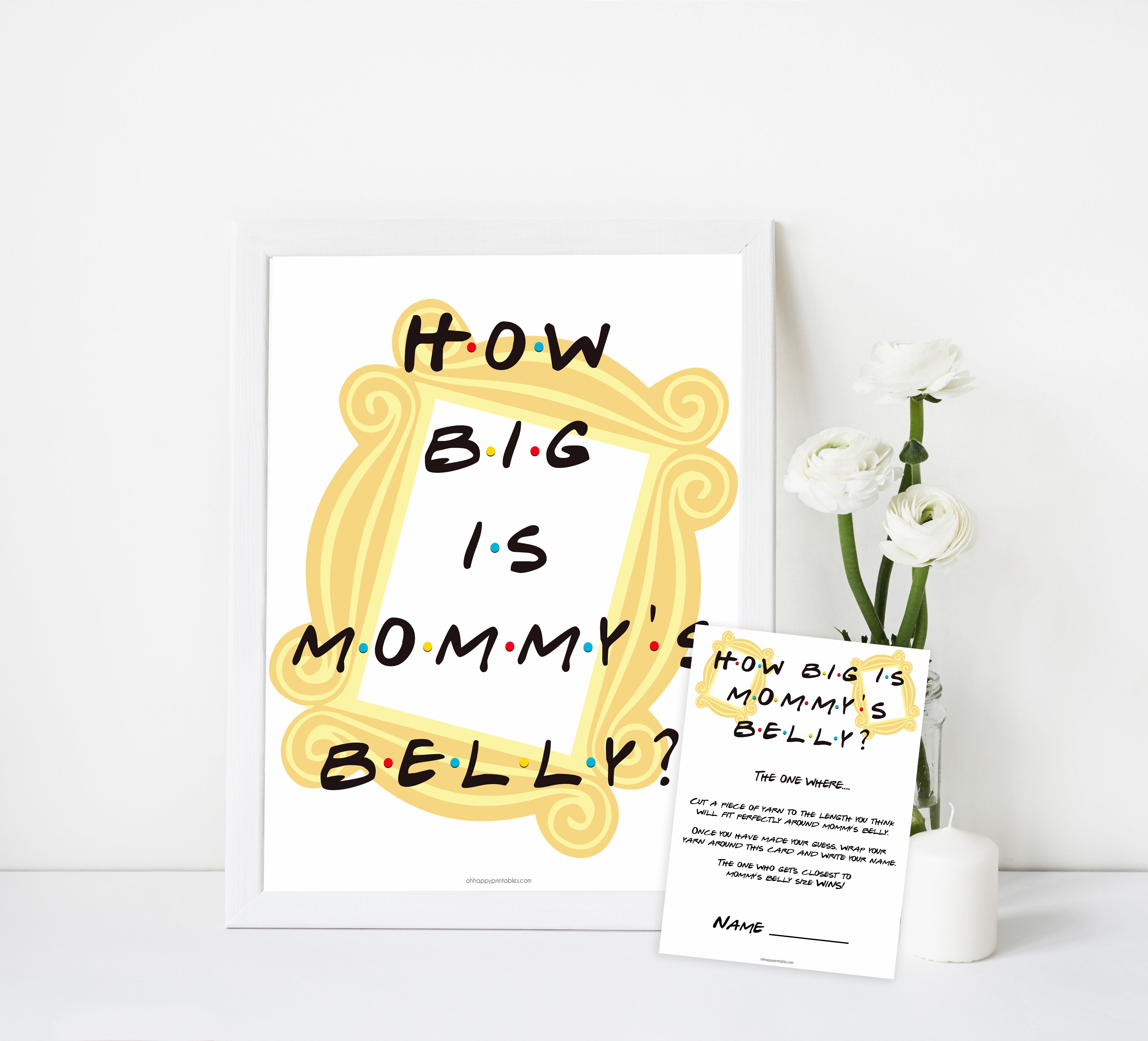 how big is mommys belly game, Printable baby shower games, friends fun baby games, baby shower games, fun baby shower ideas, top baby shower ideas, friends baby shower, friends baby shower ideas