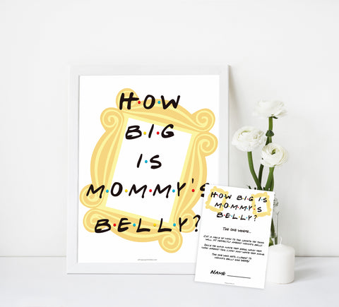 how big is mommys belly game, Printable baby shower games, friends fun baby games, baby shower games, fun baby shower ideas, top baby shower ideas, friends baby shower, friends baby shower ideas